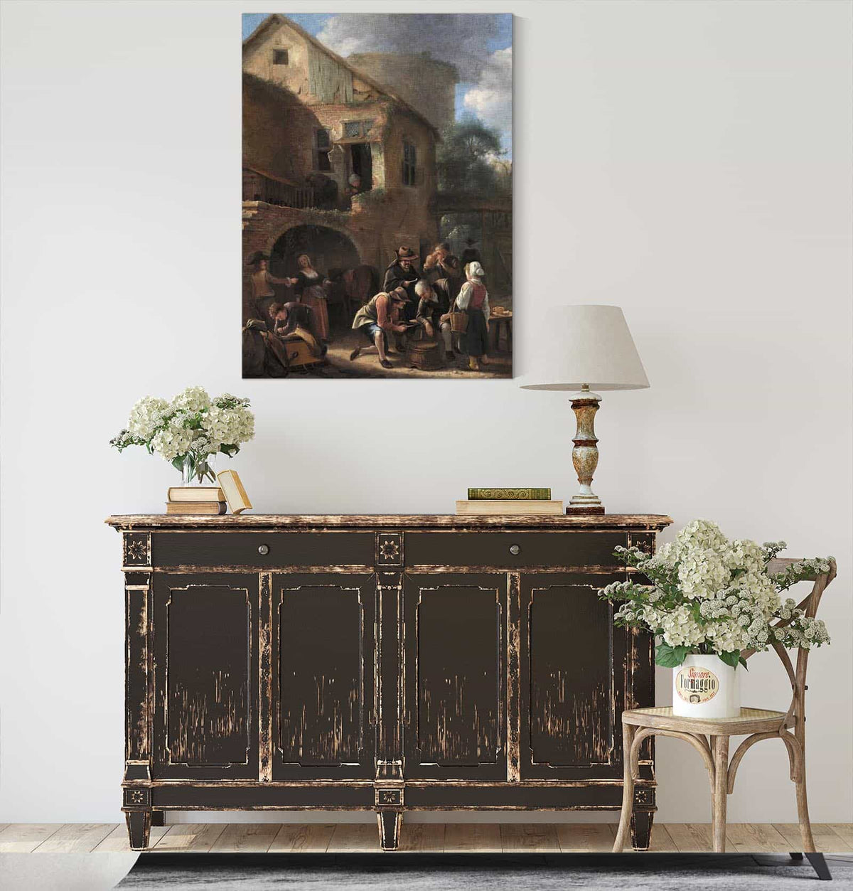 A Party Of Peasants Between And by Jan Steen