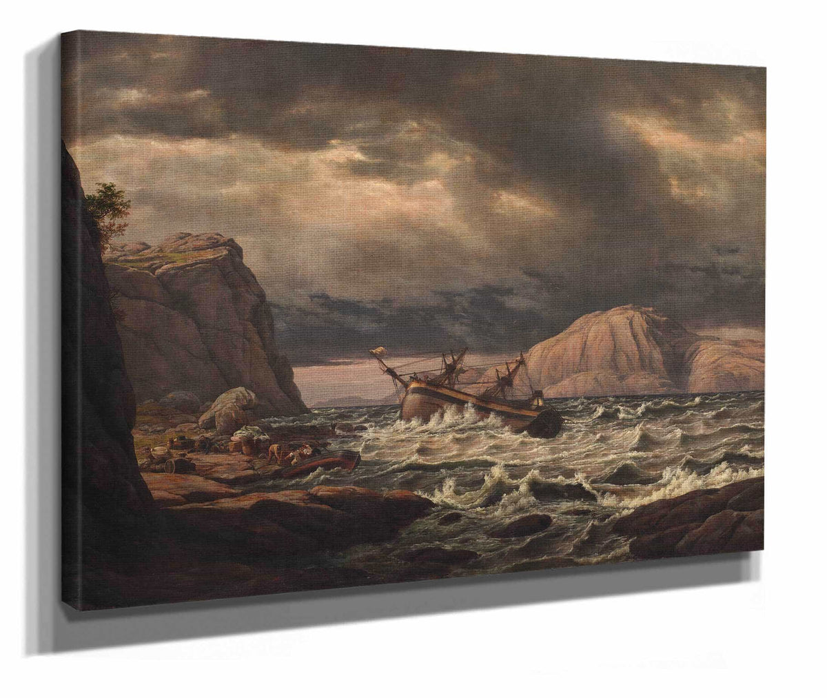 A Shipwreck On The Coast Of Norway by Johan Christian Dahl