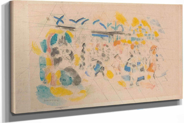 A View Of Scheveningen by Jules Schmalzigaug