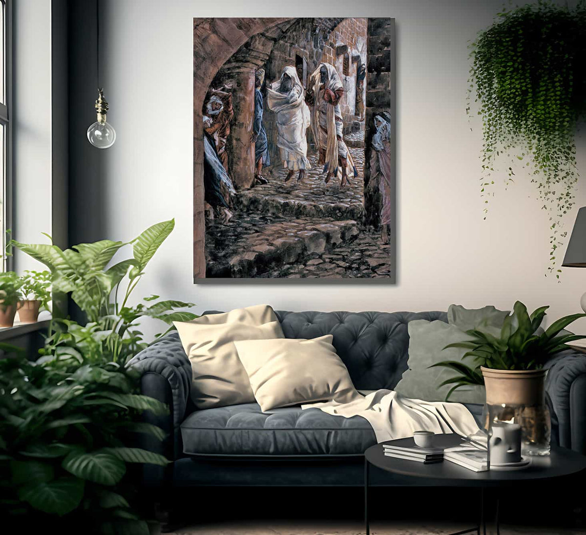 Apparitions Of The Dead In The Street Print Canvas Art Framed