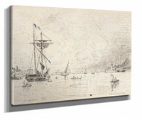 Departure From The Port Of Honfleur by Johan Barthold Jongkind