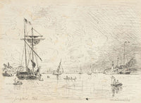 Departure From The Port Of Honfleur by Johan Barthold Jongkind