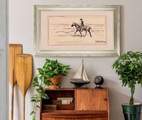 Federzeichnung Reiter Am Strand by Max Liebermann