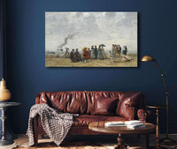 Figures On The Beach by Eugene Boudin