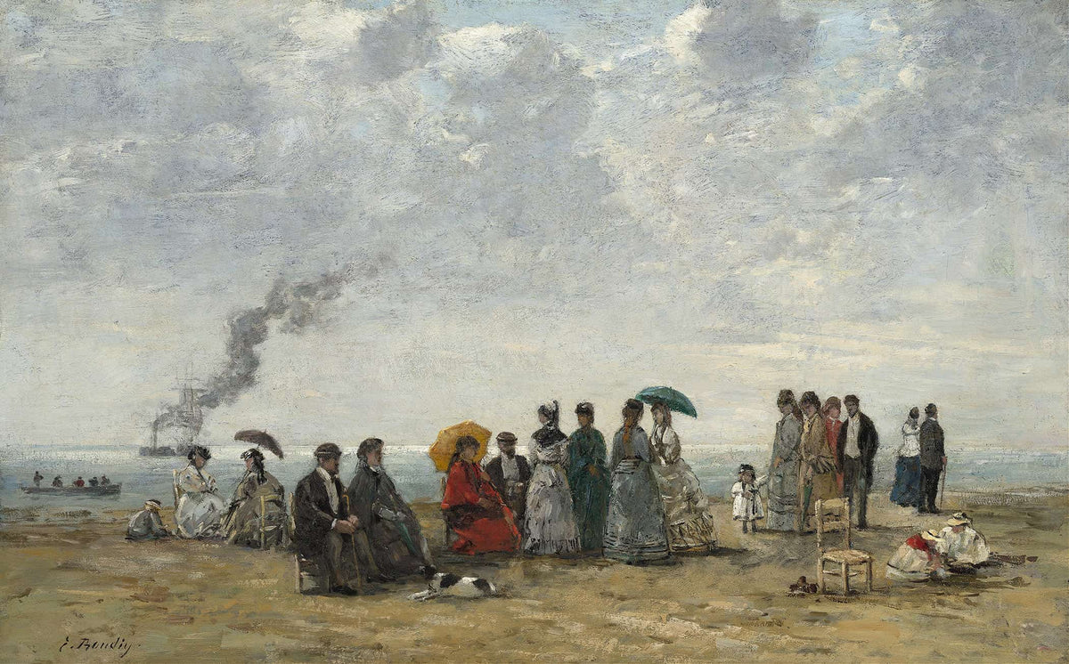 Figures On The Beach by Eugene Boudin