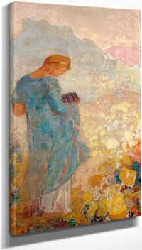10" x 20" / Canvas Wrap Pandora By Odilon Redon Fine Art Print