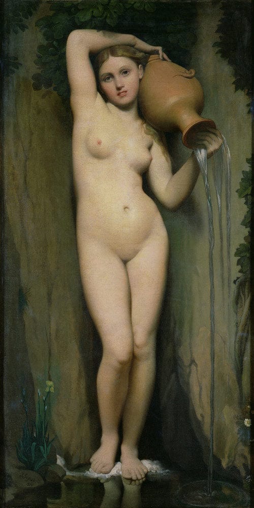 10" x 20" / Fine Art Paper The Source By Jean Auguste Dominique Ingres Fine Art Print