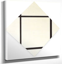 12" x 12" / Canvas Wrap Composition In Black And White Painting I 1926 Oil On Canvas 1137X1118Mm The Museum Of Modern Art New York Min By Piet Mondrian Fine Art Print