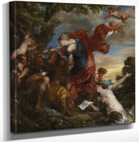 12" x 12" / Canvas Wrap Rinaldo And Armida By Anthony Van Dyck Fine Art Print