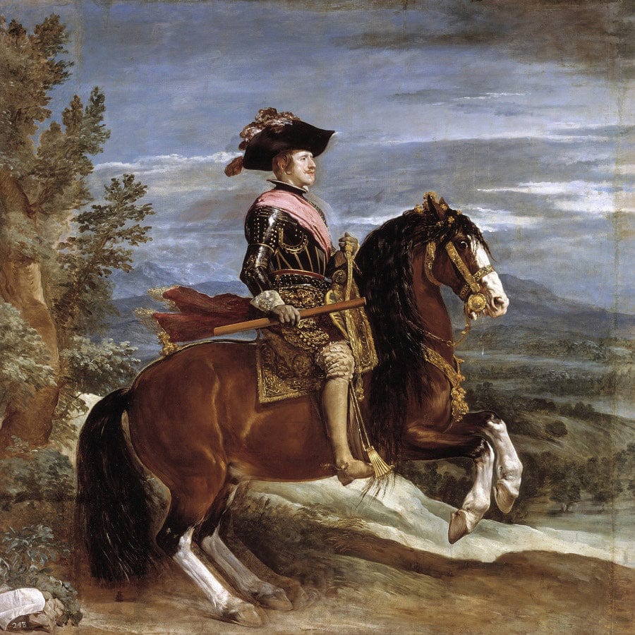 12" x 12" / Fine Art Paper Equestrian Portrait Of Philip Iv By Diego Velazquez Fine Art Print