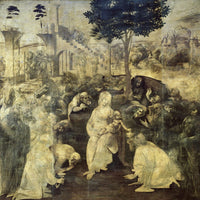 12" x 12" / Fine Art Paper The Adoration Of The Magi By Leonardo Da Vinci Fine Art Print