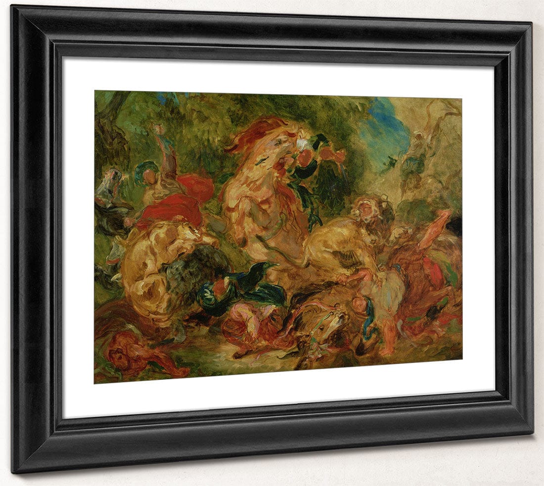Study For The Lion Hunt By Ferdinand Victor Eugene Delacroix Fine Art Print 2