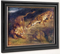 Tiger And Lion By Ferdinand Victor Eugene Delacroix Fine Art Print 2