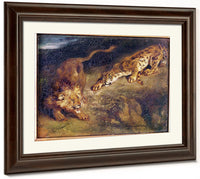 Tiger And Lion By Ferdinand Victor Eugene Delacroix Fine Art Print 2