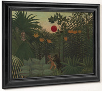 Tropical Landscape   An American Indian Struggling With A Gorilla By Henri Julien Felix Rousseau Fine Art Print 2