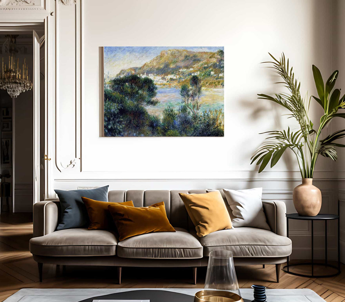 View From Cap Martin Of Monte Carlo By Pierre Auguste Renoir Fine Art Print 2