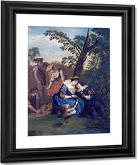 A Courting Couple Beneath A Tree By Jan Josef Horemans The Younger Fine Art Print