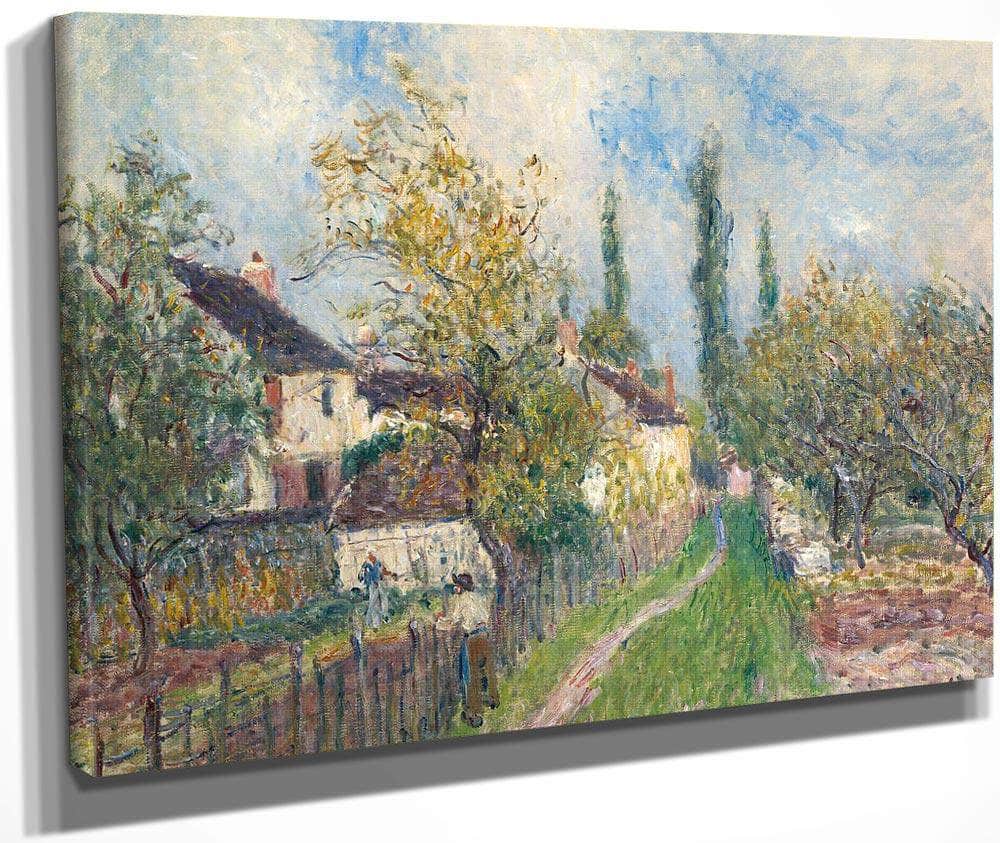 A Path At Les Sablons 1883 By Alfred Print, Canvas Art, Framed