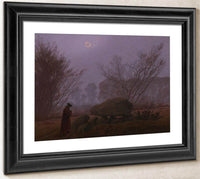 A Walk At Dusk By By Caspar David Friedrich Fine Art Print