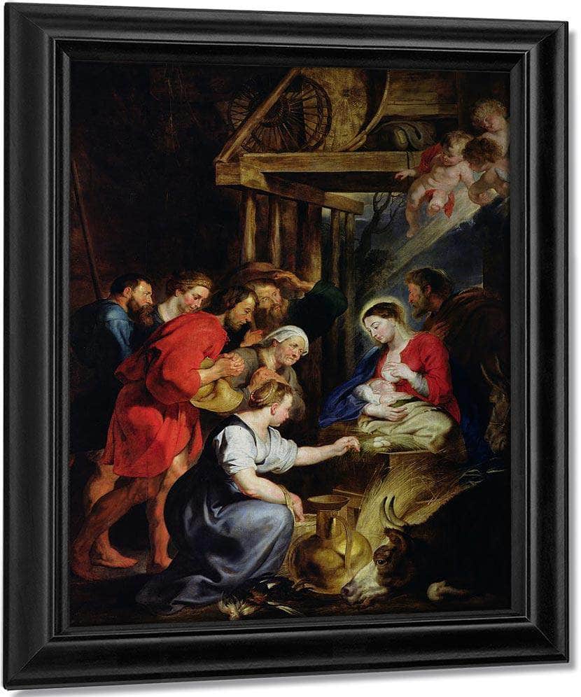 Adoration Of The Shepherds By Peter Paul Rubens Fine Art Print