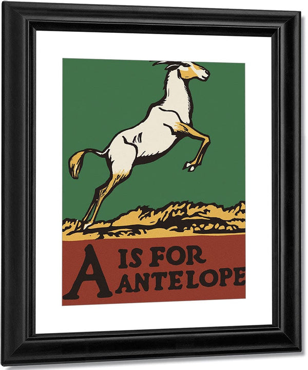 Alphabet  A Is For Antelope By C.B. Falls Fine Art Print