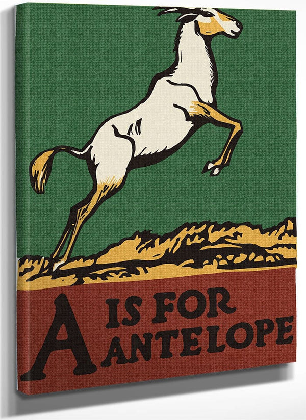 Alphabet  A Is For Antelope By C.B. Falls Fine Art Print