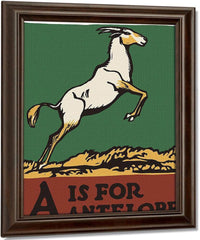 Alphabet  A Is For Antelope By C.B. Falls Fine Art Print