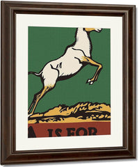 Alphabet  A Is For Antelope By C.B. Falls Fine Art Print