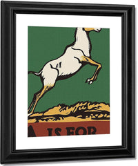 Alphabet  A Is For Antelope By C.B. Falls Fine Art Print