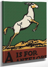 Alphabet  A Is For Antelope By C.B. Falls Fine Art Print