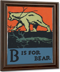 Alphabet B Is For Bear By C.B. Falls Fine Art Print