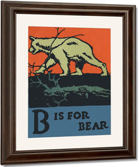 Alphabet B Is For Bear By C.B. Falls Fine Art Print