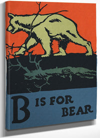 Alphabet B Is For Bear By C.B. Falls Fine Art Print