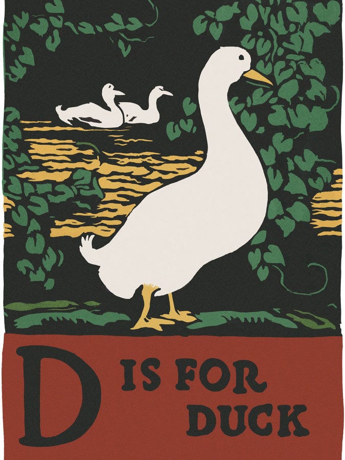 Alphabet  D Is For Duck By C.B. Falls Fine Art Print
