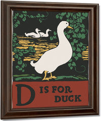 Alphabet  D Is For Duck By C.B. Falls Fine Art Print