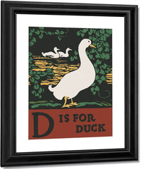 Alphabet  D Is For Duck By C.B. Falls Fine Art Print