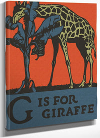 Alphabet G Is For Giraffe By C.B. Falls Fine Art Print