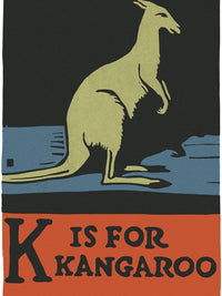 Alphabet  K Is For Kangaroo By C.B. Falls Fine Art Print