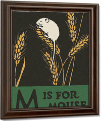 Alphabet  M Is For Mouse By C.B. Falls Fine Art Print