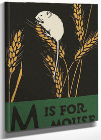 Alphabet  M Is For Mouse By C.B. Falls Fine Art Print