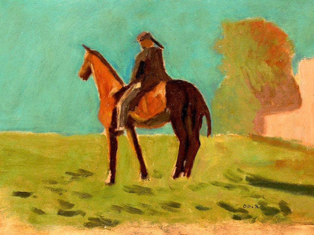 Apache (Man On Horsemack Ii) By Odilon Redon Fine Art Print