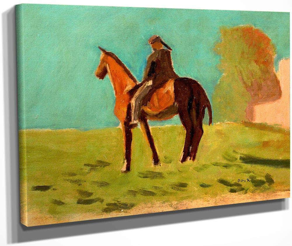 Apache (Man On Horsemack Ii) By Odilon Redon Fine Art Print