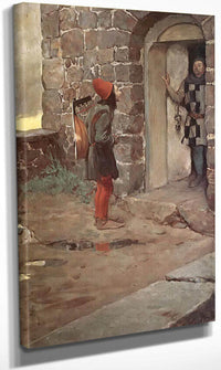 At The Gate Of Castle By Howard Pyle Fine Art Print