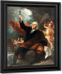 Benjamin Franklin Drawing Electricity From The Sky By Benjamin West Fine Art Print