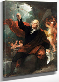 Benjamin Franklin Drawing Electricity From The Sky By Benjamin West Fine Art Print