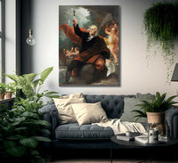 Benjamin Franklin Drawing Electricity From The Sky By Benjamin West Fine Art Print