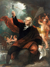 Benjamin Franklin Drawing Electricity From The Sky By Benjamin West Fine Art Print