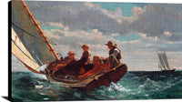 Breezing Up A Fair Wind Painting Winslow Homer Canvas Art Fine Art Print