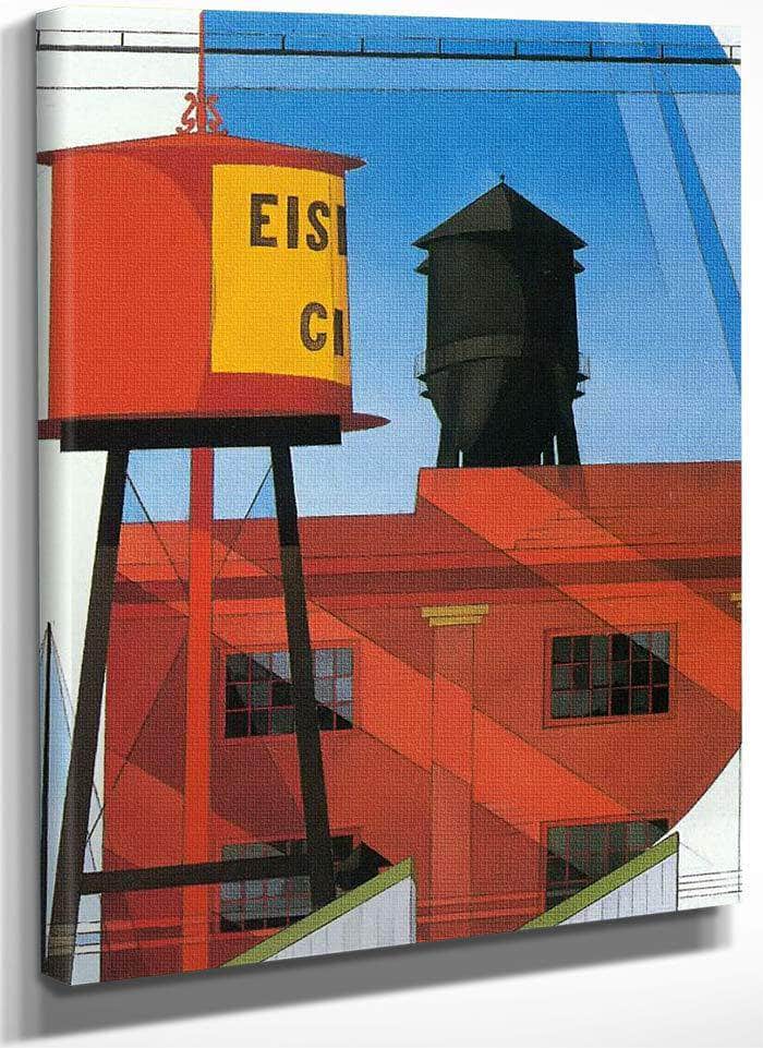 Buildings Abstraction Lancaster By Charles Demuth Fine Art Print