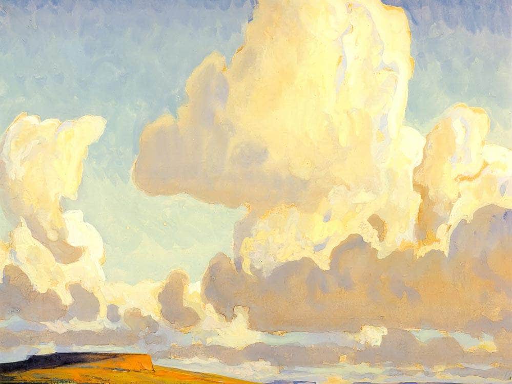 Butte And Clouds By Maynard Dixon Fine Art Print